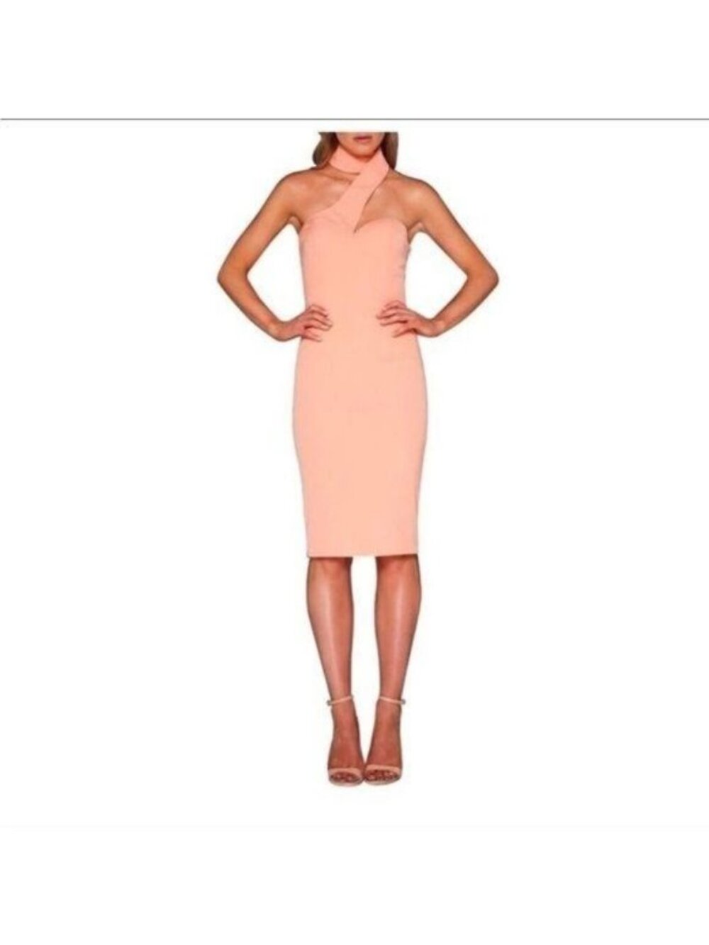 Elle Zeitoune Cheyenne Asymmetric Orange Cocktail Dress – Size 10 AU (US 6)
